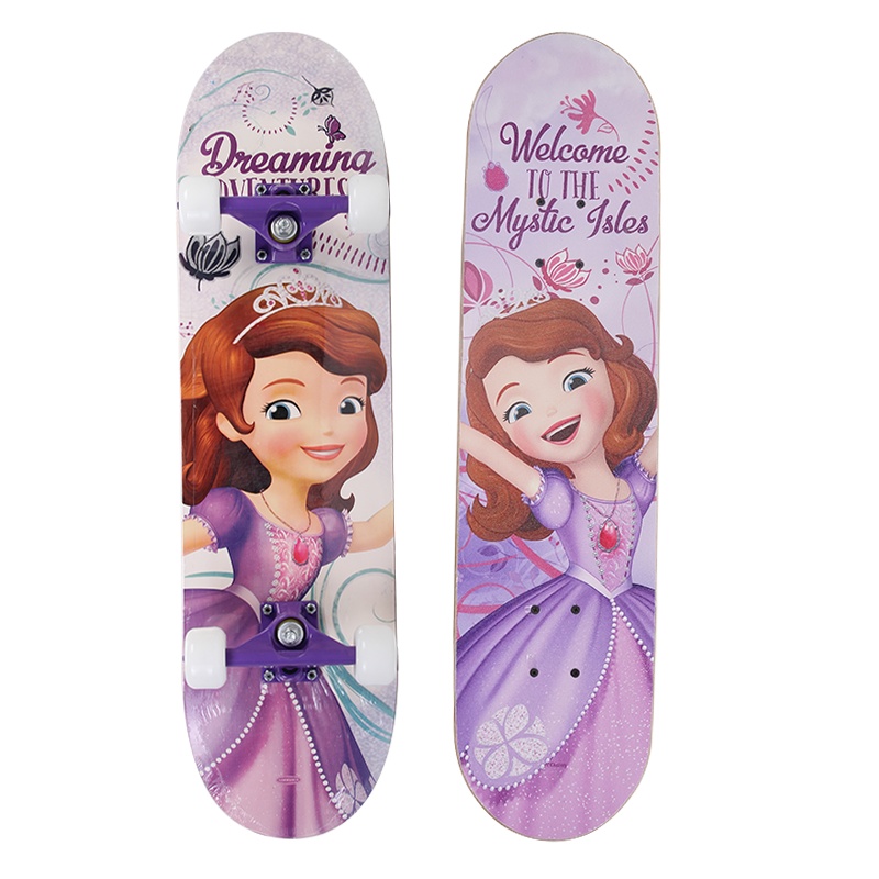 迪士尼(Disney)闪光四轮滑板青少年成人儿童双翘板刷街代步初学滑板车配护具六件套