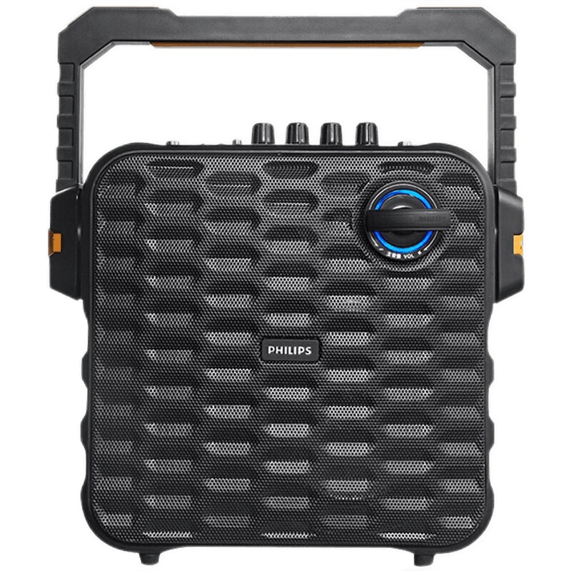 Philips/飞利浦 广场舞音响 户外唱歌舞台无线蓝牙音箱重低音便携音响 双麦克风