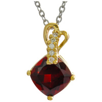 梦克拉 Mkela 18K金钻石石榴石吊坠 娇妍 宝石吊坠 其他国内证书 镶嵌类型