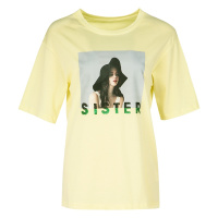 晚白新品简约时尚休闲百搭印花钉珠宽松常规短袖T恤衫女