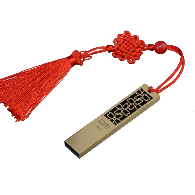 DM 16GB USB2.0 U盘 PD129窗花系列 中国风礼品u盘 激光刻字金属复古个性创意电脑车载优盘