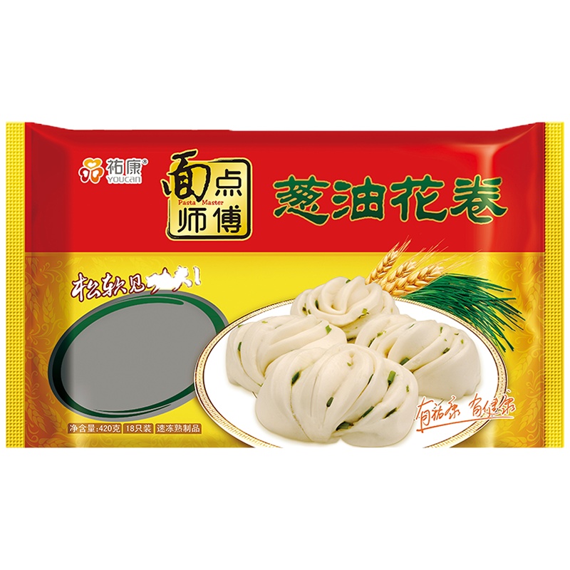 祐康食品 葱油花卷420g*3包 家庭早餐早点心速食手工面点包子馒头