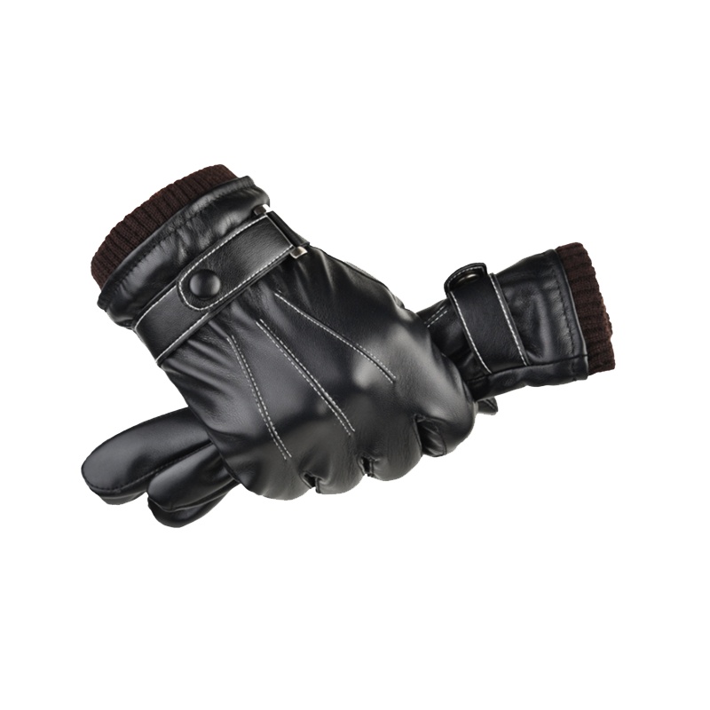 北斗王子劳保真皮触屏手套保暖加绒防寒手套均码/双