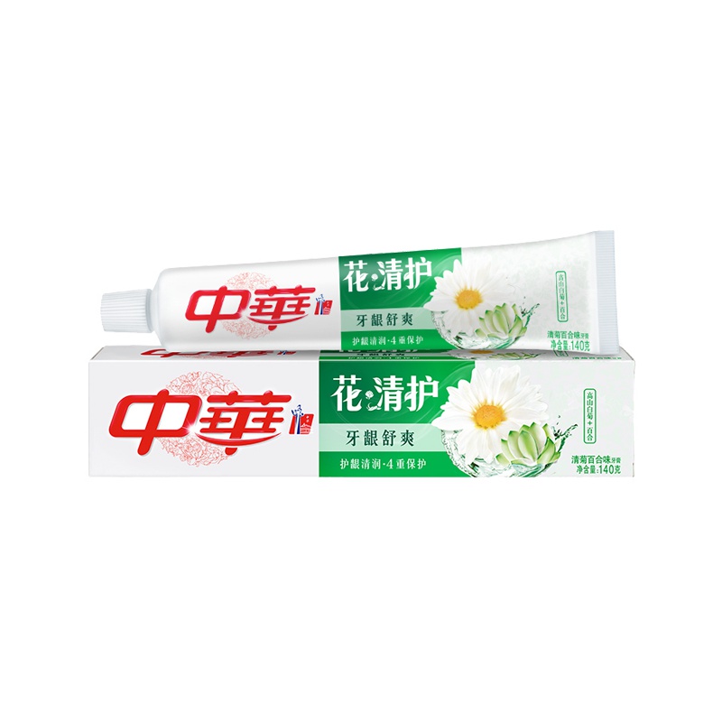 中华牙膏 花清护清菊百合味140g