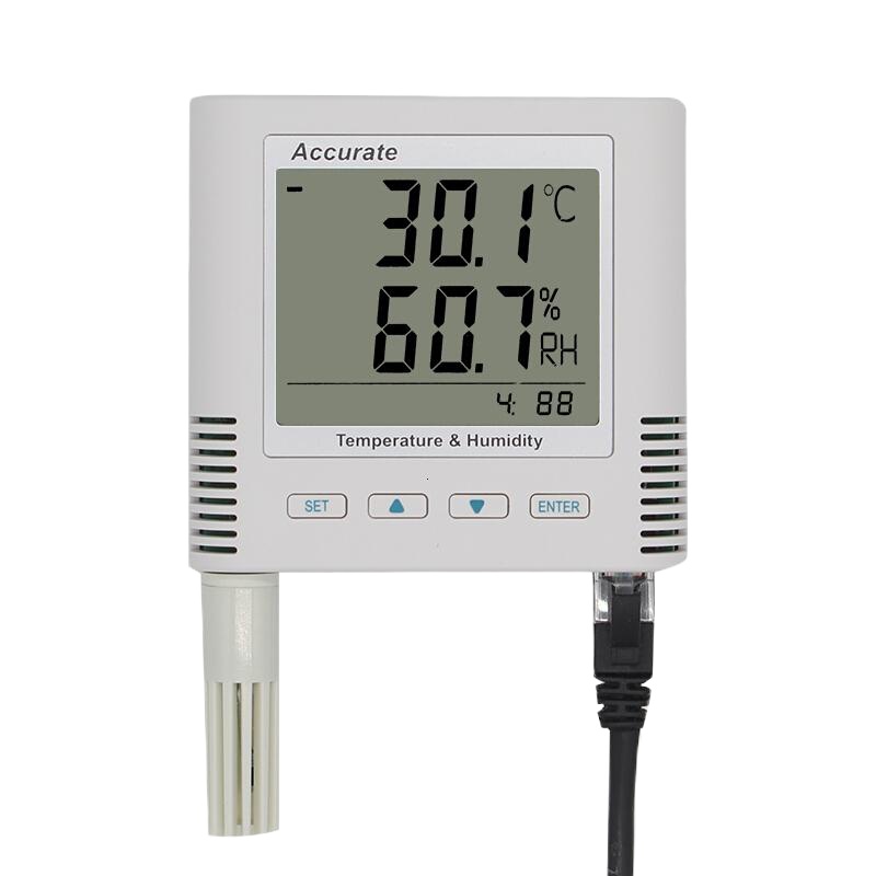 妙昕TCP/IP网络型温湿度计 机房工业高精度实时监控采集温湿度变送器