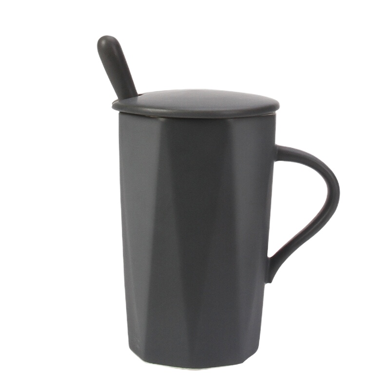 陶瓷马克杯大容量喝水杯子办公室用简约纯色陶瓷早餐杯