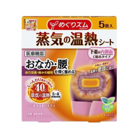 花王(KAO) 蒸汽温热贴腹部腰部保暖贴 暖宝宝 5枚/盒