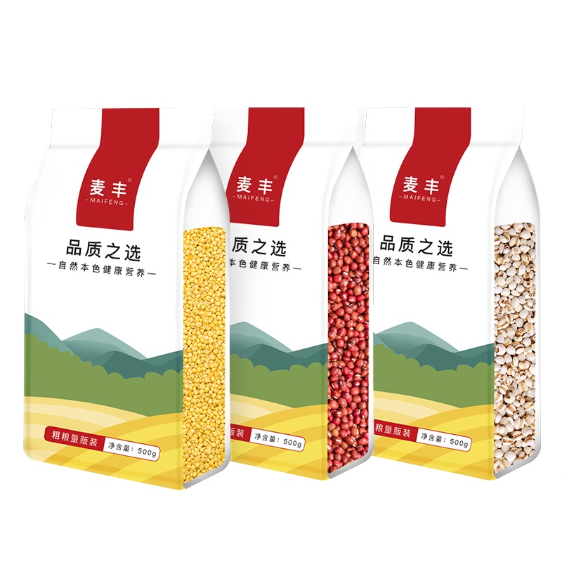 麦丰 五谷杂粮 混合杂粮 米面粮油 粗粮 黄小米 红豆 薏仁米组合 国产食品 真空包装
