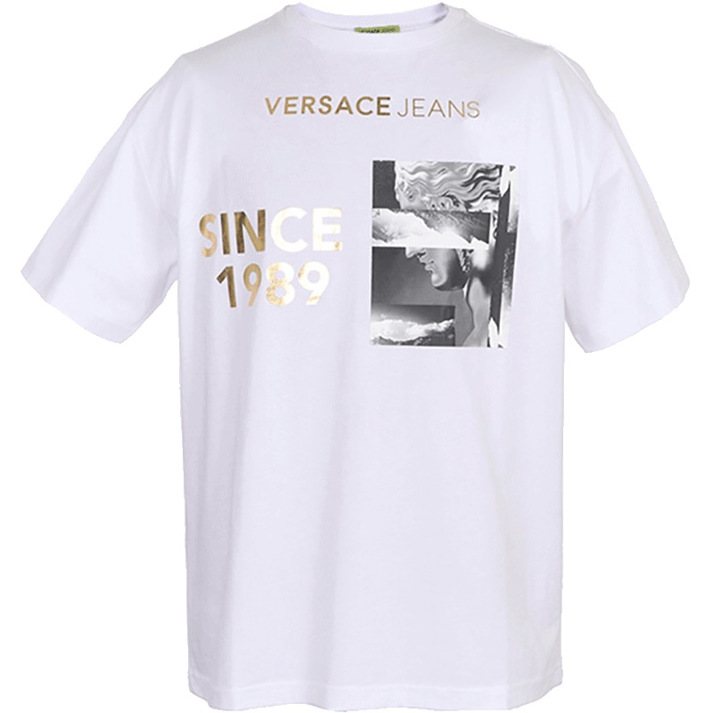 Versace JEANS 范思哲 男士棉质短袖T恤 B3GTA72F 36609