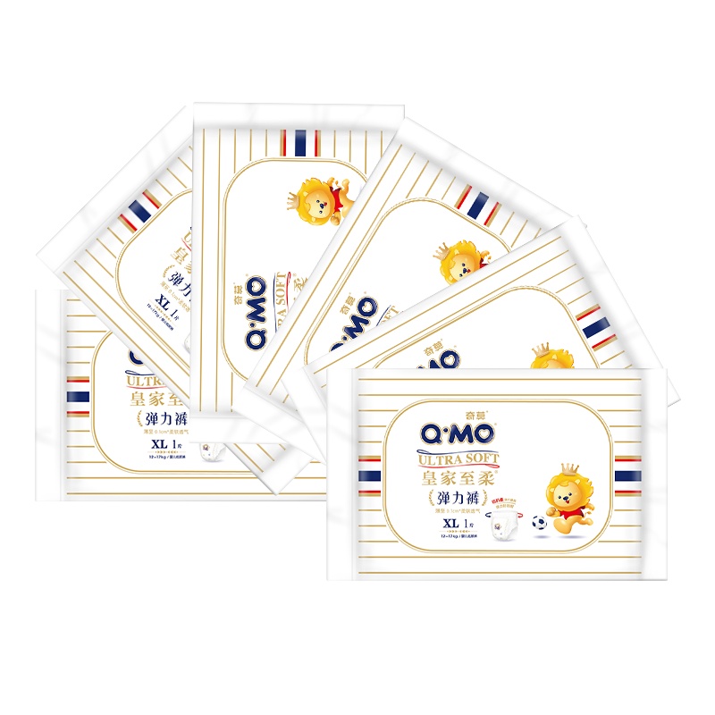 奇莫(Q-MO )皇家至柔弹力裤拉拉裤加大号XL6片试用装[12-17kg]大号超薄透气超能吸