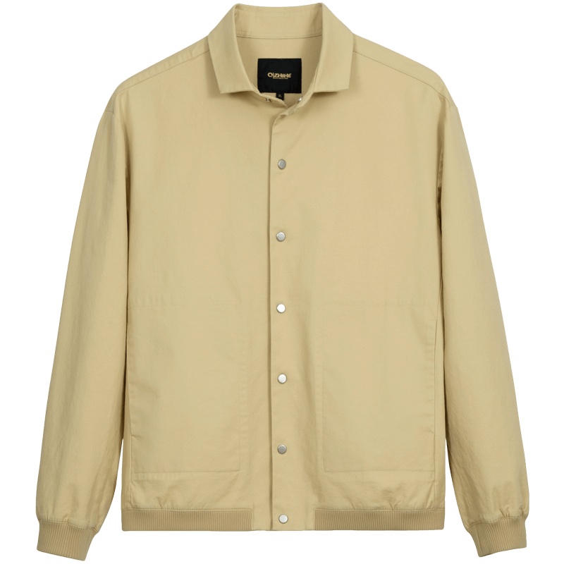 千纸鹤男士外套韩版2020春季新款青年时尚休闲纯棉翻领工装夹克衫30517