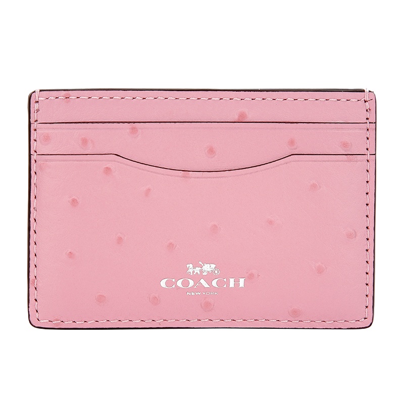 COACH 蔻驰 奢侈品 女士粉色皮革卡包卡夹 F73634 SV/QU