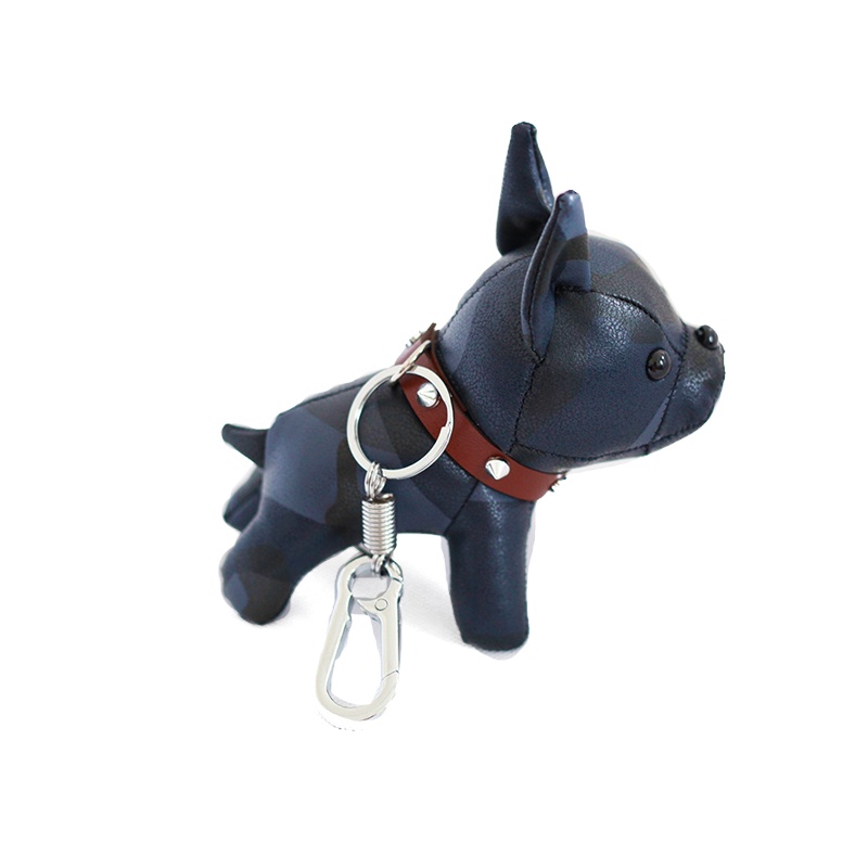法斗狗狗挂件2019创意仿皮制包包挂饰法国斗牛犬玩偶汽车钥匙扣礼物