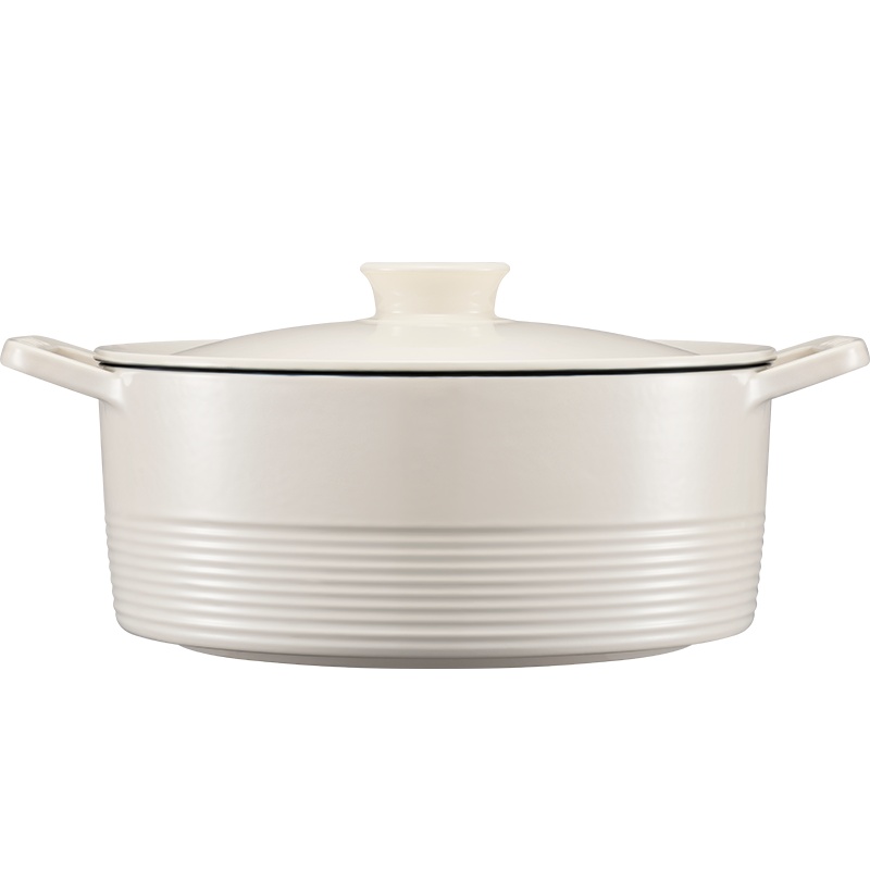 德国双立人Dragon龙铸铁锅26cm饭釜锅白珐琅焖烧炖煮家用餐厅厨房