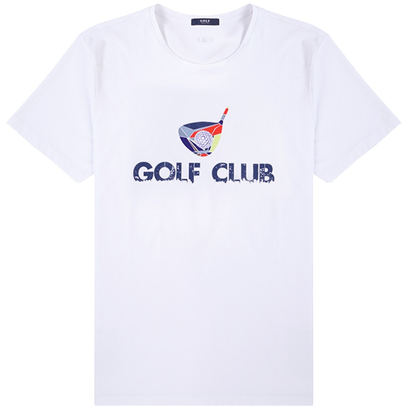 GOLF/高尔夫2019夏季男装新款棉纯色圆领宽松休闲男款短袖t恤