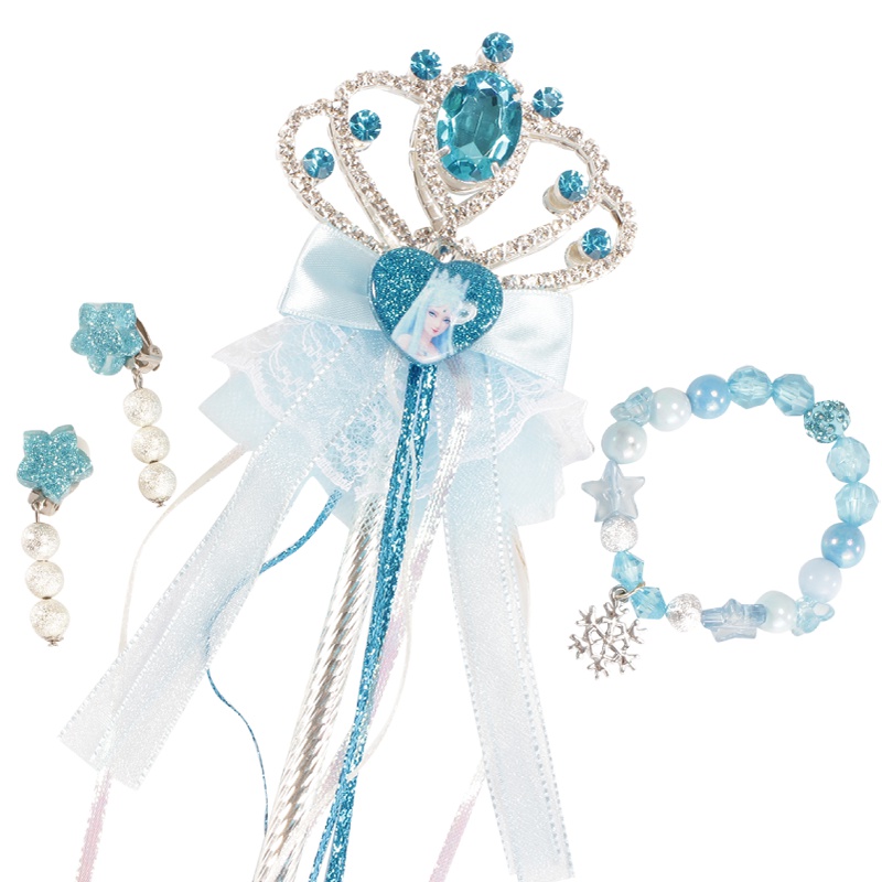 女生日记 儿童魔法棒发饰套装 女童公主项链 女孩玩具手链首饰盒发夹 叶罗丽正版授权 颜色随机发货 HK218023