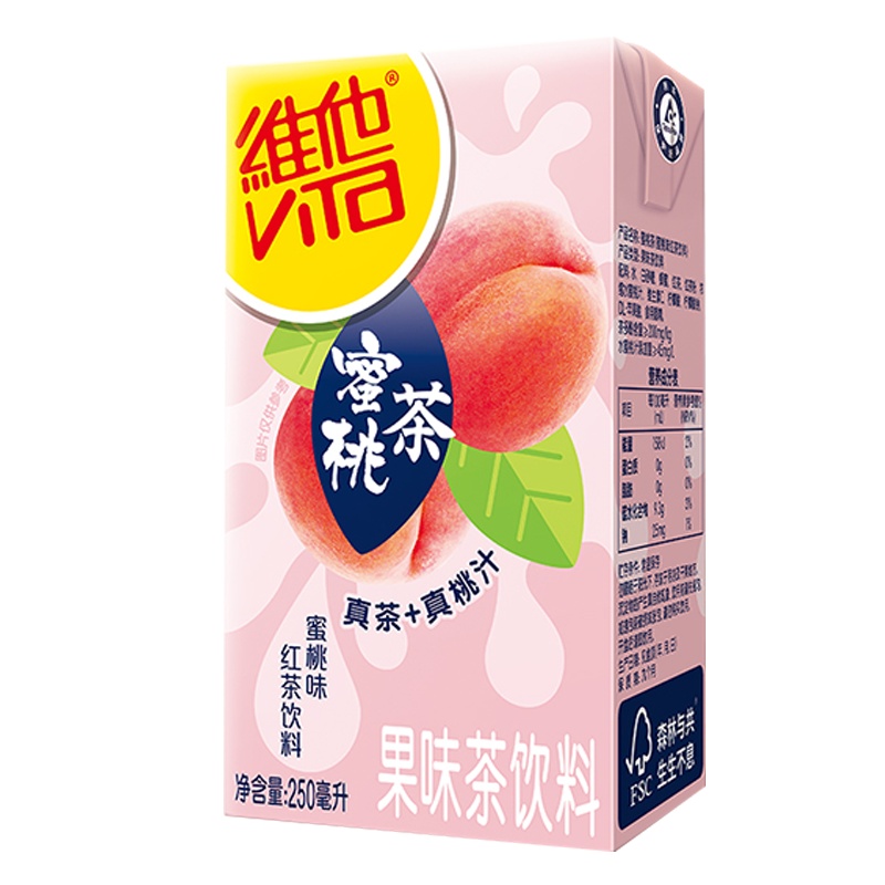 Vita维他蜜桃红茶饮料果味250ml盒装网红茶畅饮桃香四溢果香