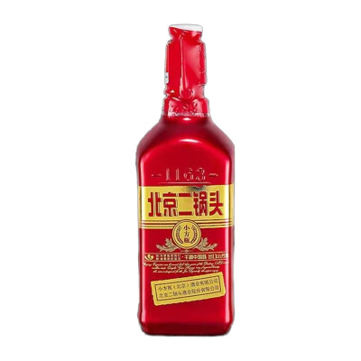 永丰牌北京二锅头 鸿运当头(红瓶) 42度清香型出口型小方瓶  500ml *6瓶 整箱装