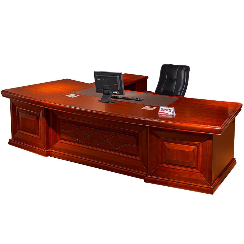 [红心家居]办公家具主管桌大班台办公桌油漆实木贴皮经理桌