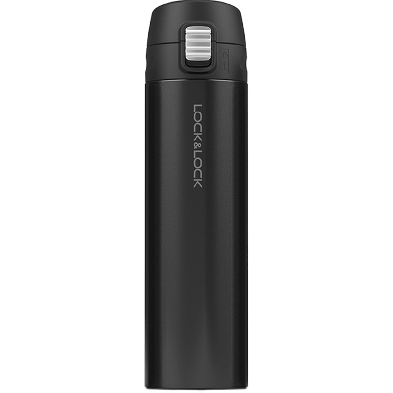 乐扣乐扣(lock&lock)缤纷弹跳盖马克杯黑色390ML 保温杯 杯子 LHC3222BLK