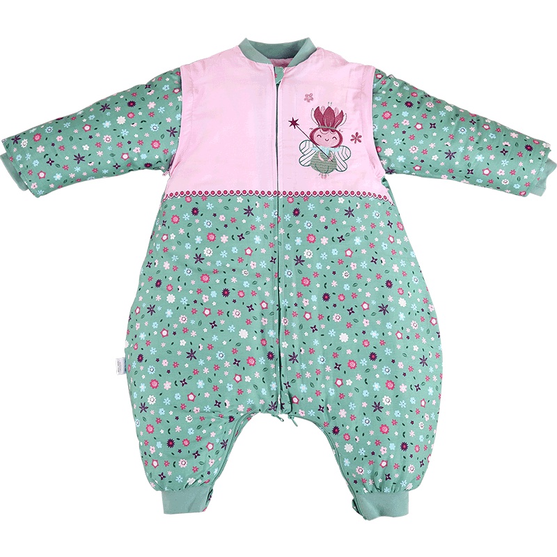 龙之涵 婴儿睡袋 春秋薄款纯棉可拆袖宝宝睡袋 婴幼儿童分腿睡袋