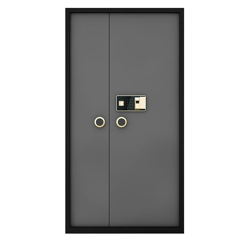 全简家具保险柜大型办公柜密码文件柜资料柜珠宝存放柜加厚保险箱-灰色指纹锁