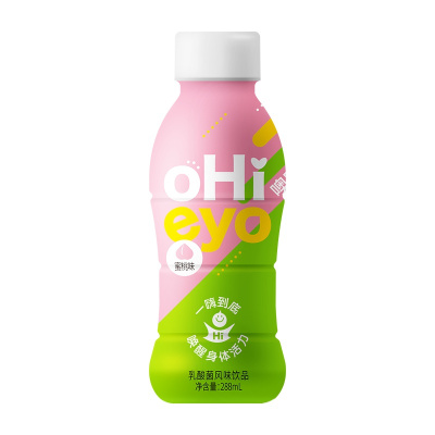 均瑶味动力噢嗨哟蜜桃味清爽型乳酸菌0脂肪风味饮料 288ml*15
