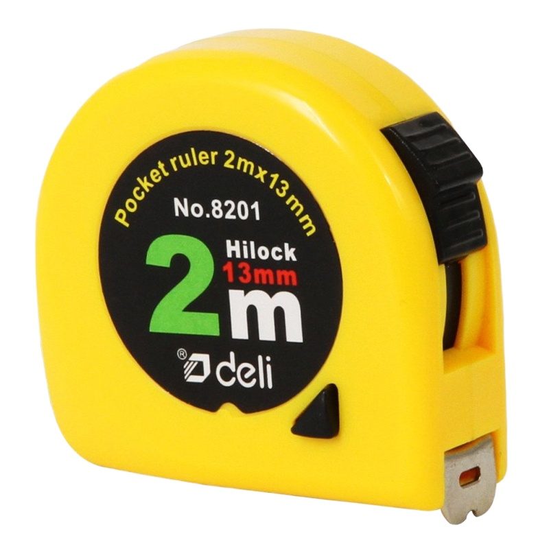 得力 8201钢卷尺 2米 测量通用 办公用品(一把价格)