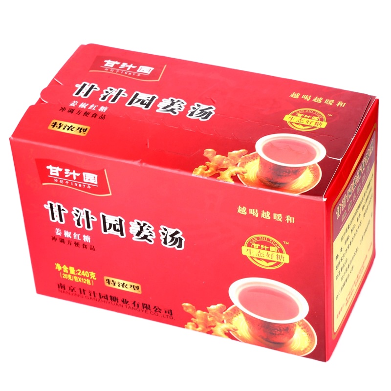 甘汁园特浓型姜椒红糖姜汤 240g盒装（20盒一箱整箱起订）