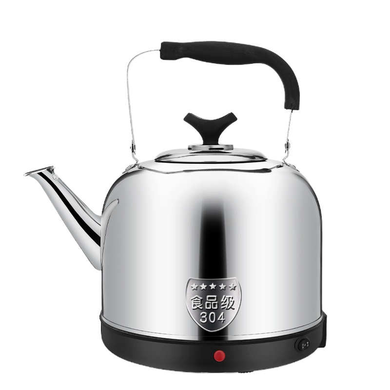 封后304不锈钢电热水壶全自动烧水壶大容量家用插电开水壶4L5L6L7L8升 FE 8L电热水壶(304不锈钢)黑 5L