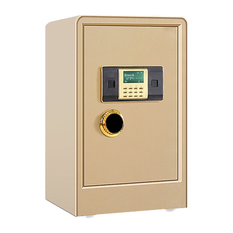 尔迈保险柜60CM高单门全钢防盗指纹密码保管箱家用办公保险箱 土豪金