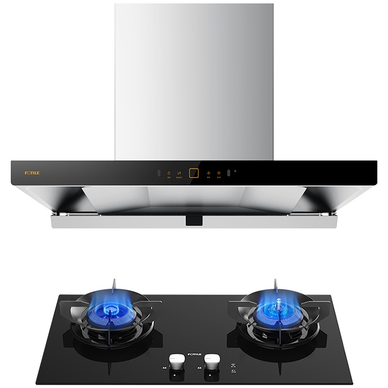 方太(FOTILE)24立方欧式下潜环吸云魔方触控抽油烟机防干烧燃气灶具烟灶套餐EMQ7+DA21B