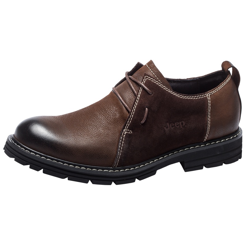 Jeep男鞋吉普商务休闲皮鞋潮流英伦小皮鞋