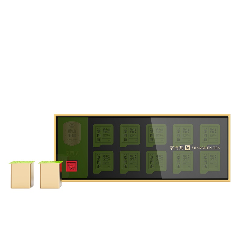 [2021新茶]八马掌门茶 新茶上市 黄山毛峰绿茶茶叶 10罐礼盒装40g