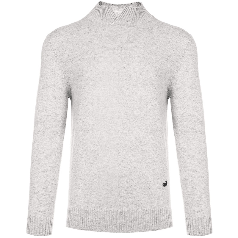 依文羊绒衫男商务半高领毛衣男针织衫中年男保暖套头毛衣