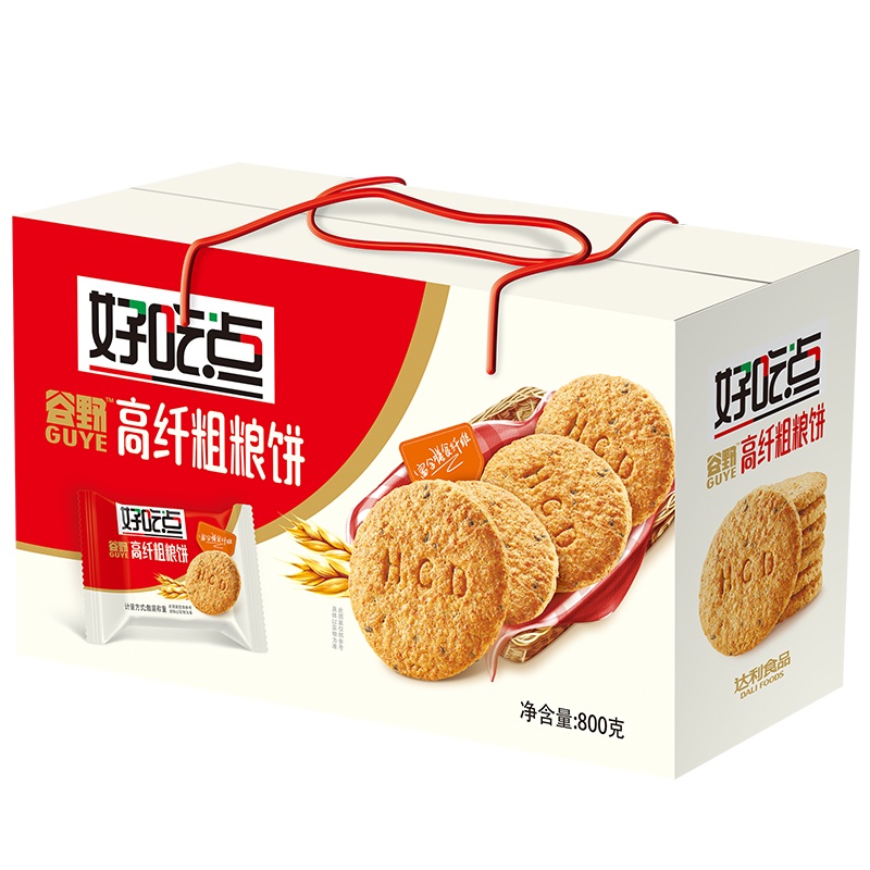 好吃点高纤粗粮饼 休闲零食早餐饼干点心 800g