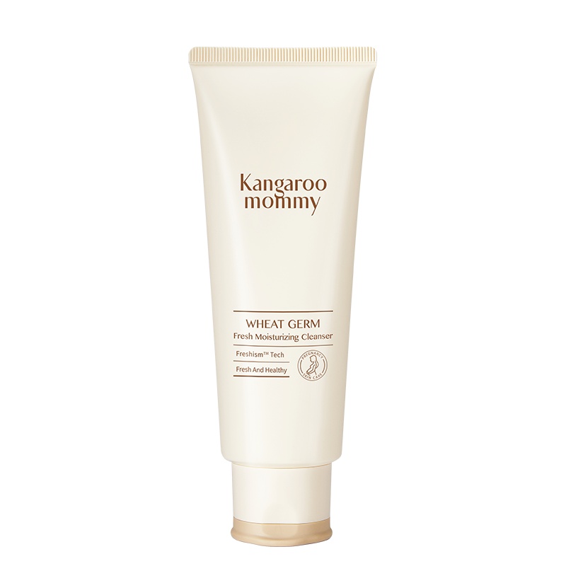 袋鼠妈妈 kangaroomommy 孕妇小麦洗面奶洁面乳 补水保湿控油哺乳期专用孕妇护肤品