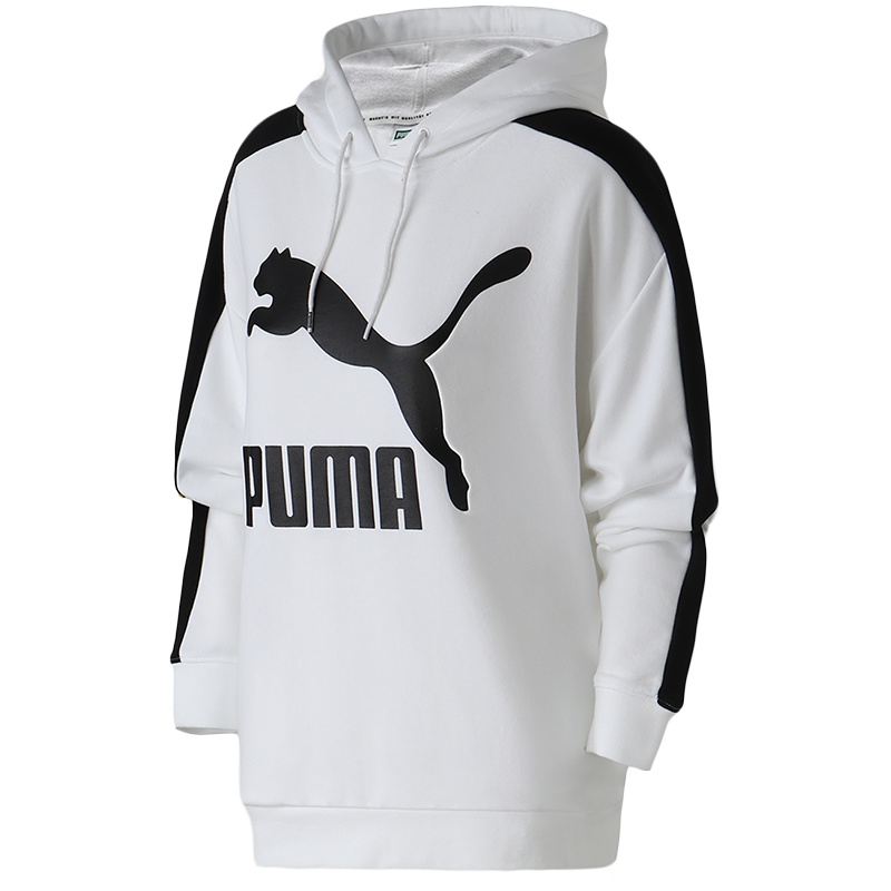 PUMA彪马女装休闲套头LOGO衫连帽卫衣运动服579056 L 57905651黑色