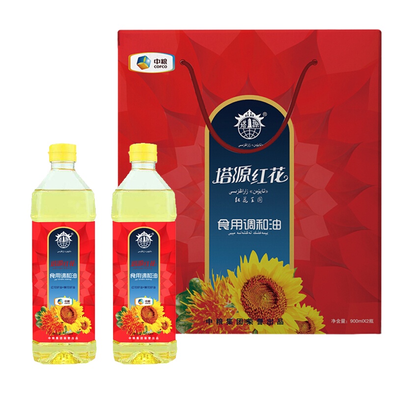 中粮福临门塔源红花植物调和油组合1.8L