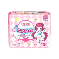 七度空间 少女系列日夜用纯棉卫生巾超薄纯棉丝柔 275mm10片装/包 6包60片