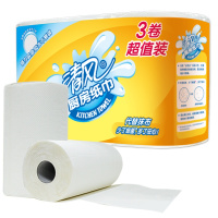 清风 厨房用纸 二层75段*3卷 吸油吸水厨房用纸卷纸