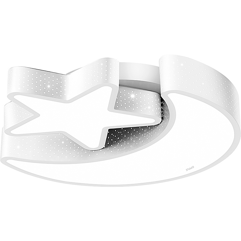 欧普照明圆形温馨led主卧室灯吸顶灯具儿童房间现代简约灯饰WS