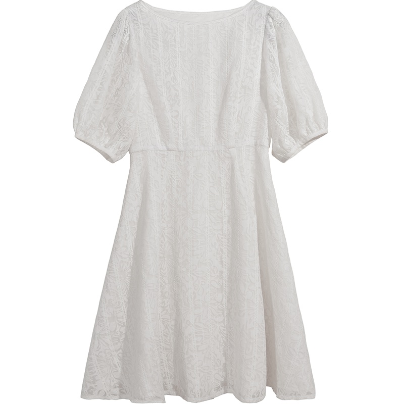 娅丽达女装2019夏季新款纯色连衣裙公主裙中长款高腰甜美仙女裙子I6323