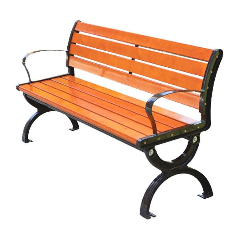 臻远进口防腐木户外长椅子 有靠背1.8米（加厚款）