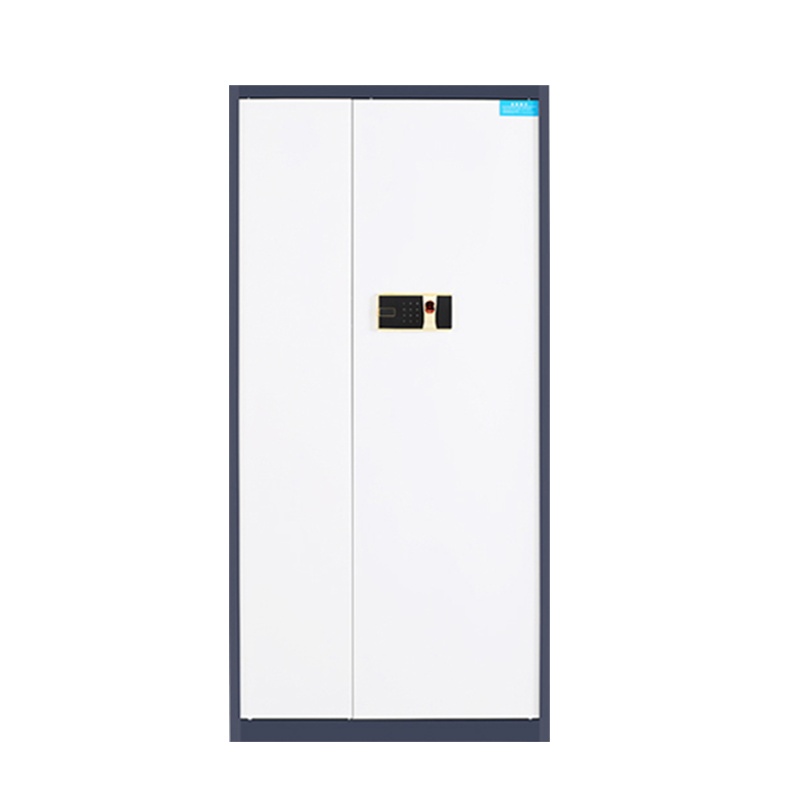 永格指纹锁保密柜文件柜档案柜保险柜双保险密码柜电子密码锁灰白通门加厚款