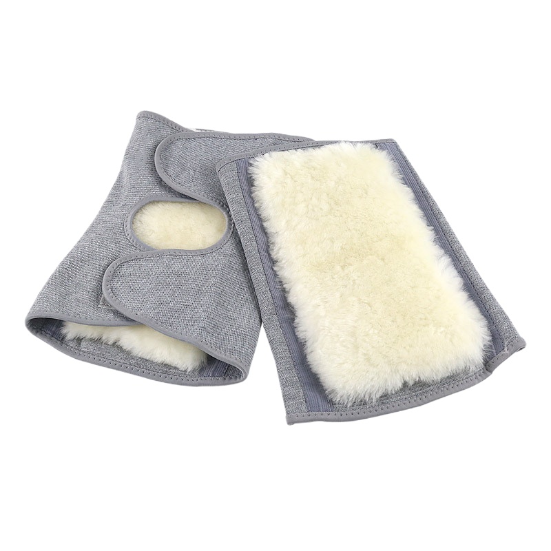 旺玺隆 羊毛护膝 秋冬保暖加厚皮毛一体防寒护膝（竹炭纤维+加厚纯羊毛）