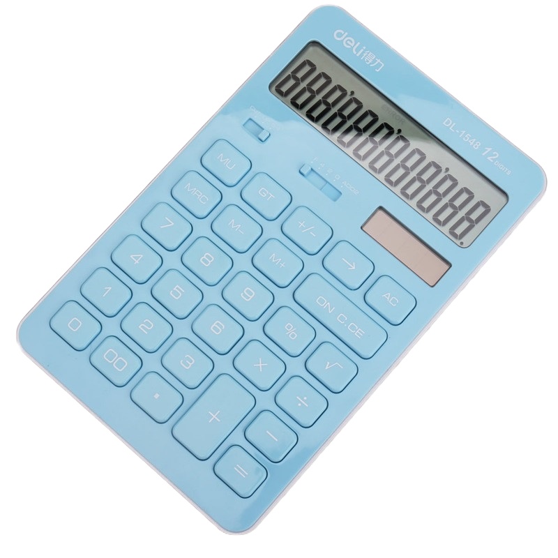 得力 （deli）1548A 计算器 浅蓝
