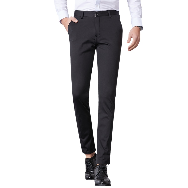 雪中飞商务休闲裤子男士春夏季薄款修身潮流直筒裤男