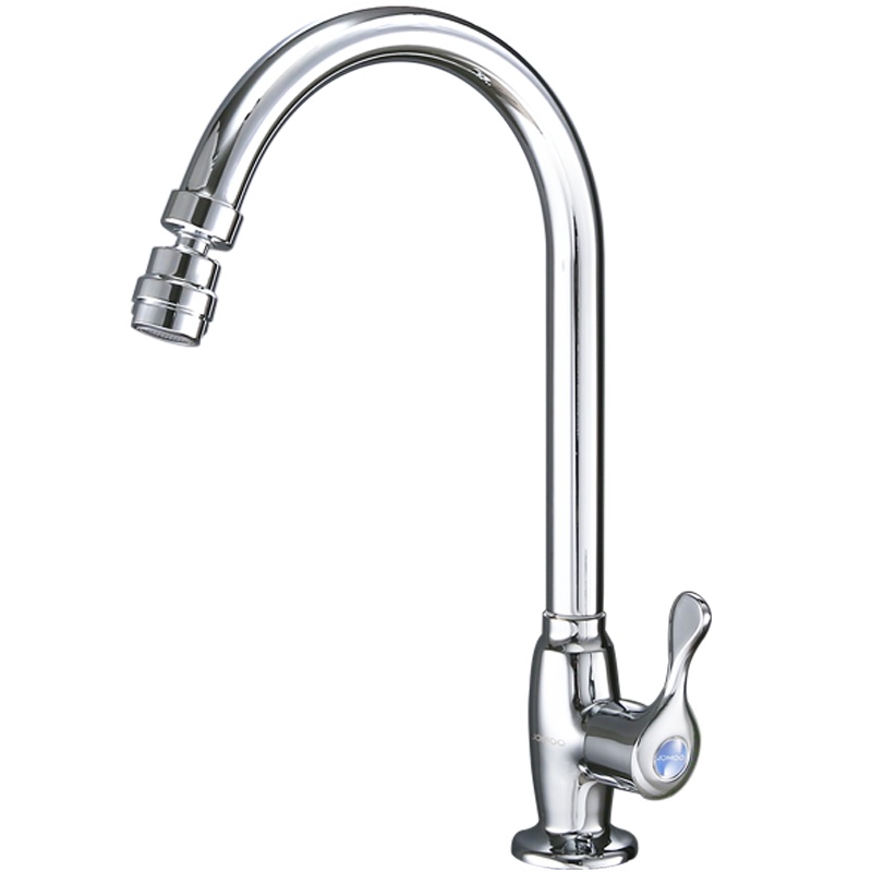 九牧厨房龙头单冷水槽洗菜盆单冷厨房黄铜快开洗衣池阳台水龙头面盆龙头ZH10583