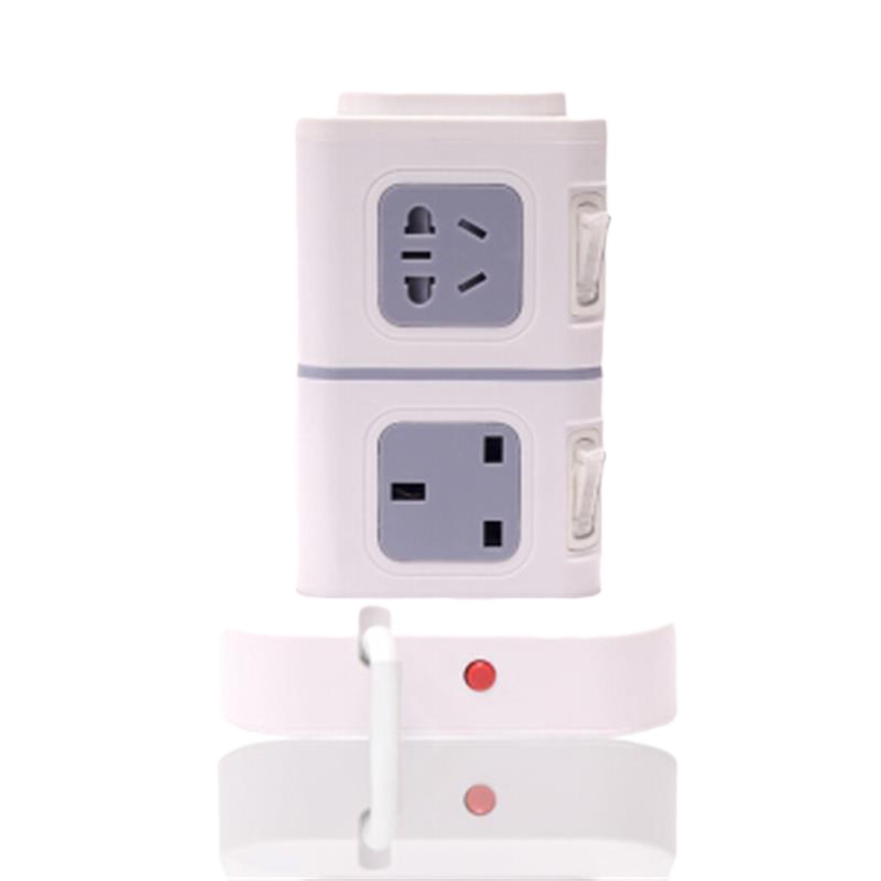 爱普生(EPSON)港版转换插头 两层2USB(英标4插位+国标4插位+2U) 绿导1.8米